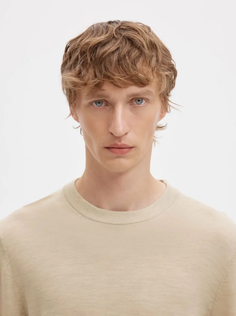 SLMTRAY LS KNIT MERINO CREW NECK NO
