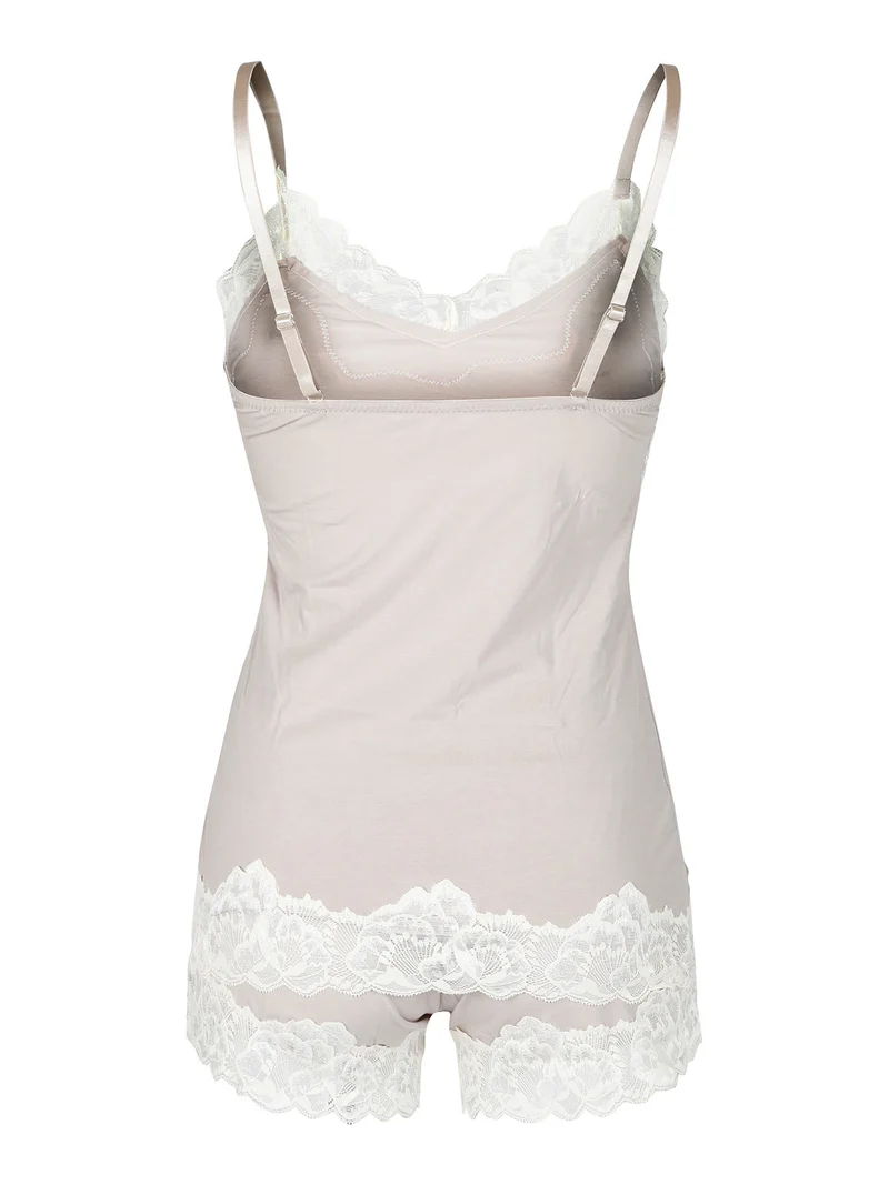 Coordinato intimo top + culotte - sabbia