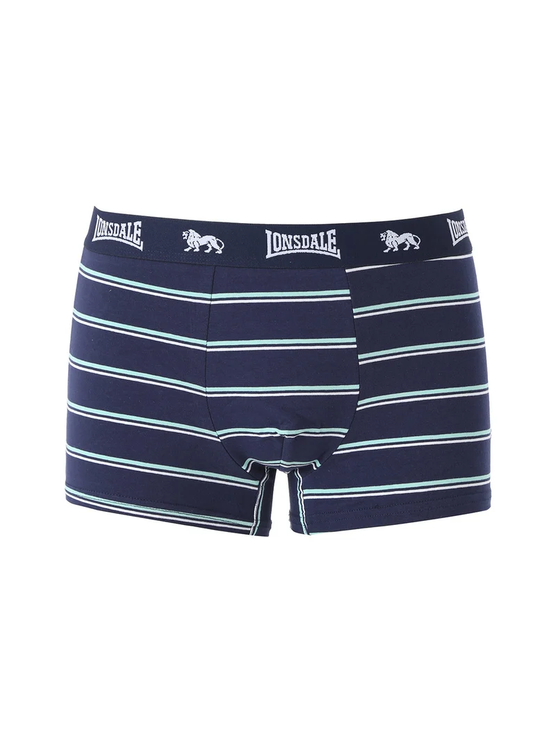 Boxer da uomo in cotone a righe - blu scuro