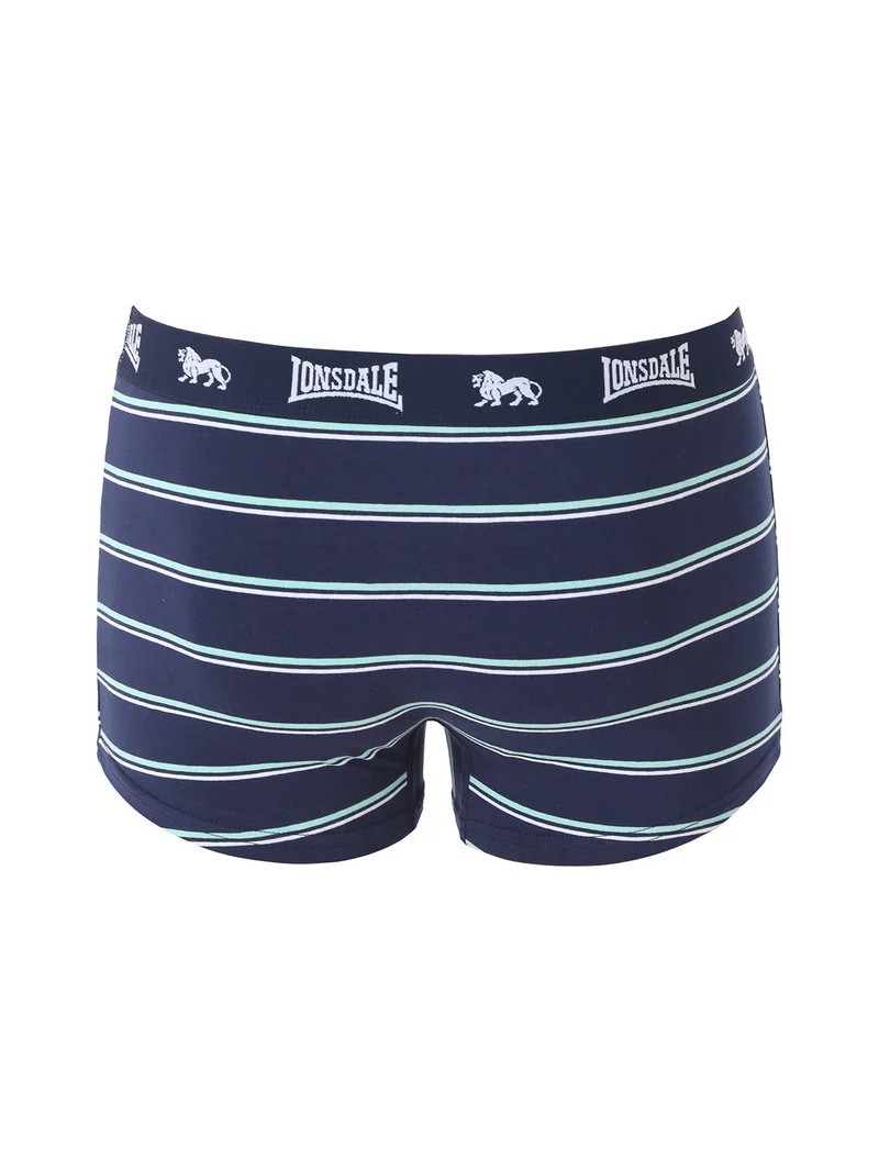 Boxer da uomo in cotone a righe - blu scuro