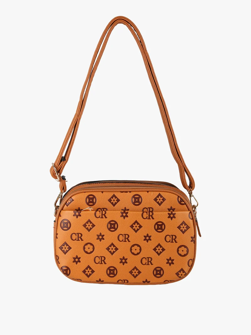 Borsa a tracolla da donna con logo - marrone