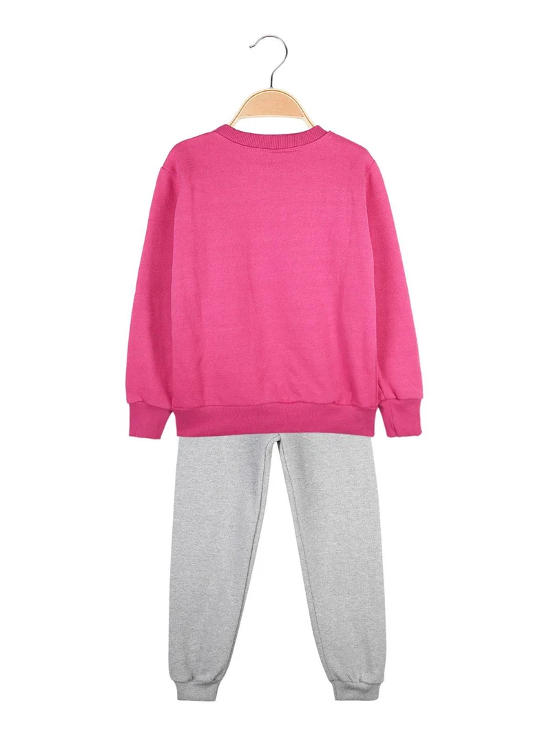 Cinderella completo tuta sportiva bambina 2 pezzi - fucsia