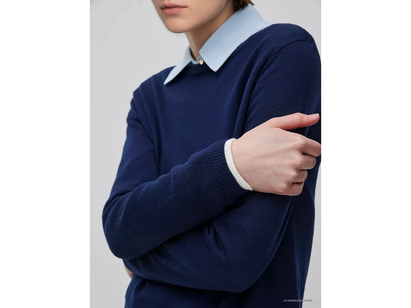 Pullover mit U-Boot-Ausschnitt aus 100 % Merinowolle