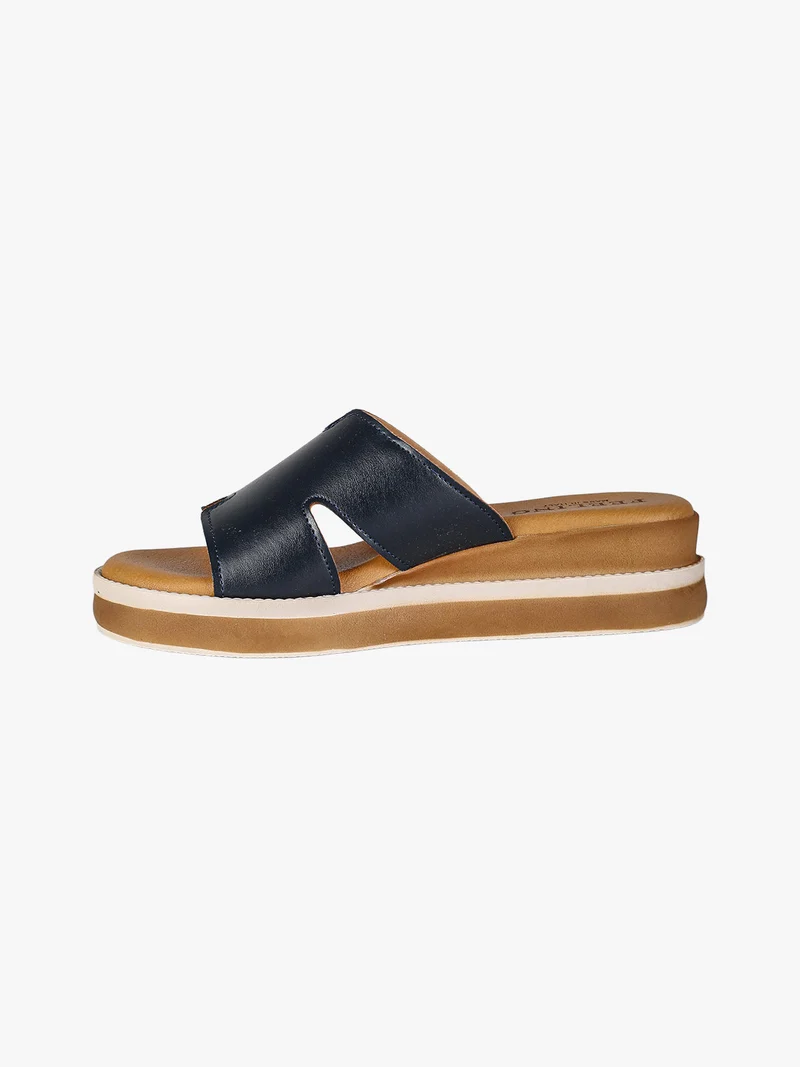 Ciabatte donna con platform - blu scuro