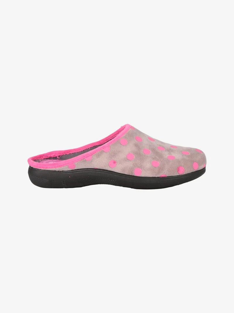 Pantofole donna a pois - grigio