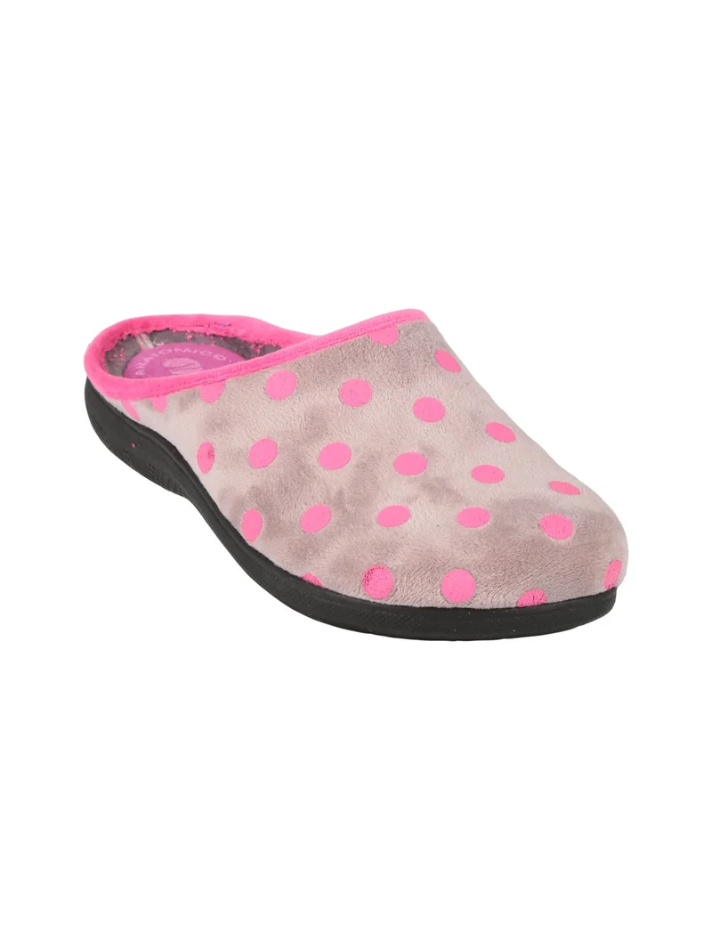 Pantofole donna a pois - grigio
