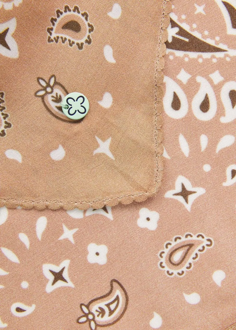 Dreieckstuch aus Viskose mit Bandana-Print