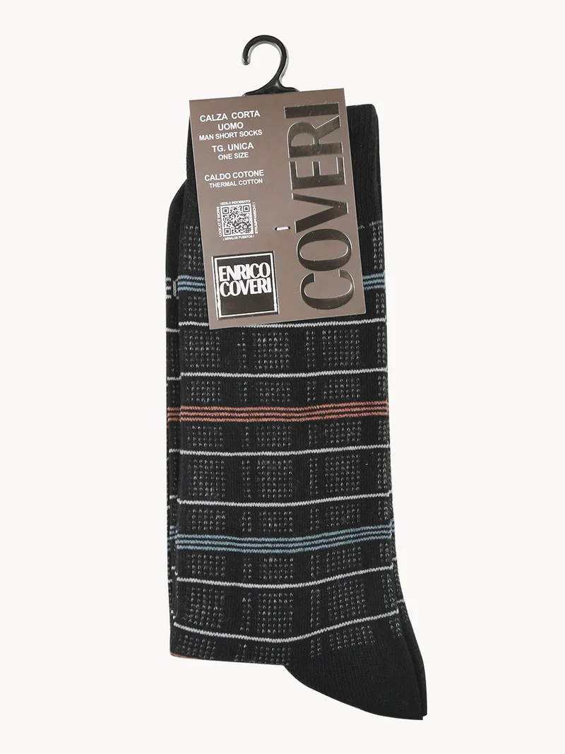 Calze lunghe da uomo in caldo cotone - azzurro