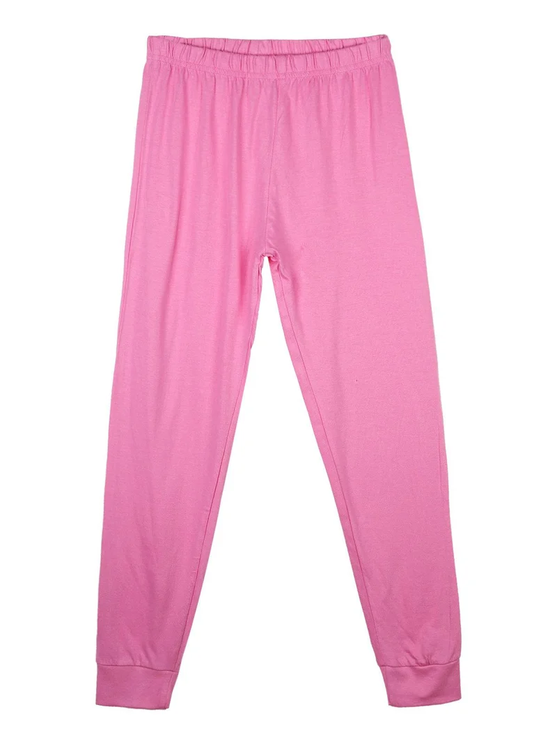Pigiama lungo 2 pezzi in cotone - rosa