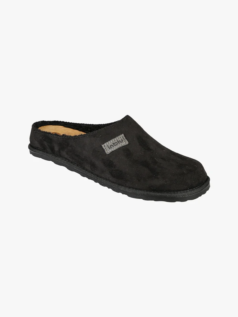 Pantofole donna invernali scamosciate - nero