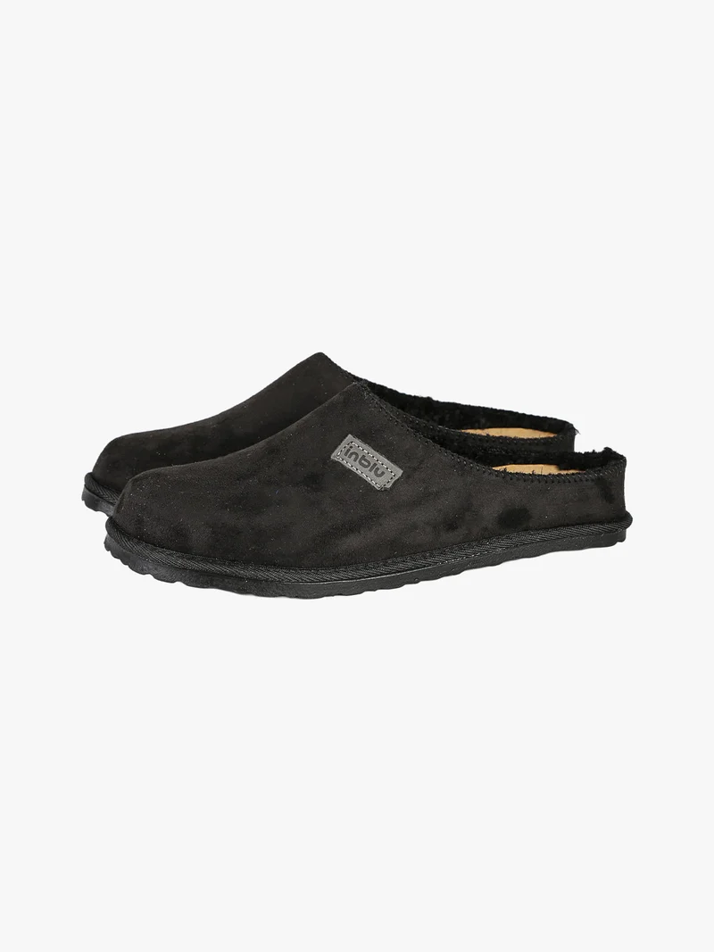 Pantofole donna invernali scamosciate - nero