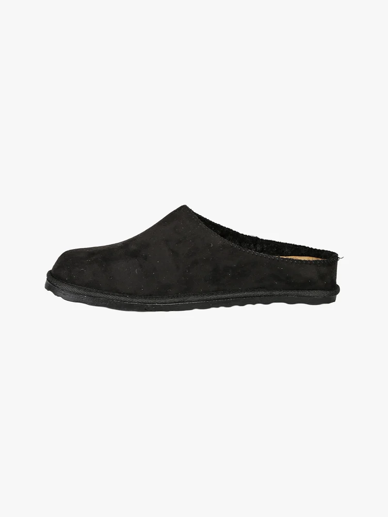 Pantofole donna invernali scamosciate - nero
