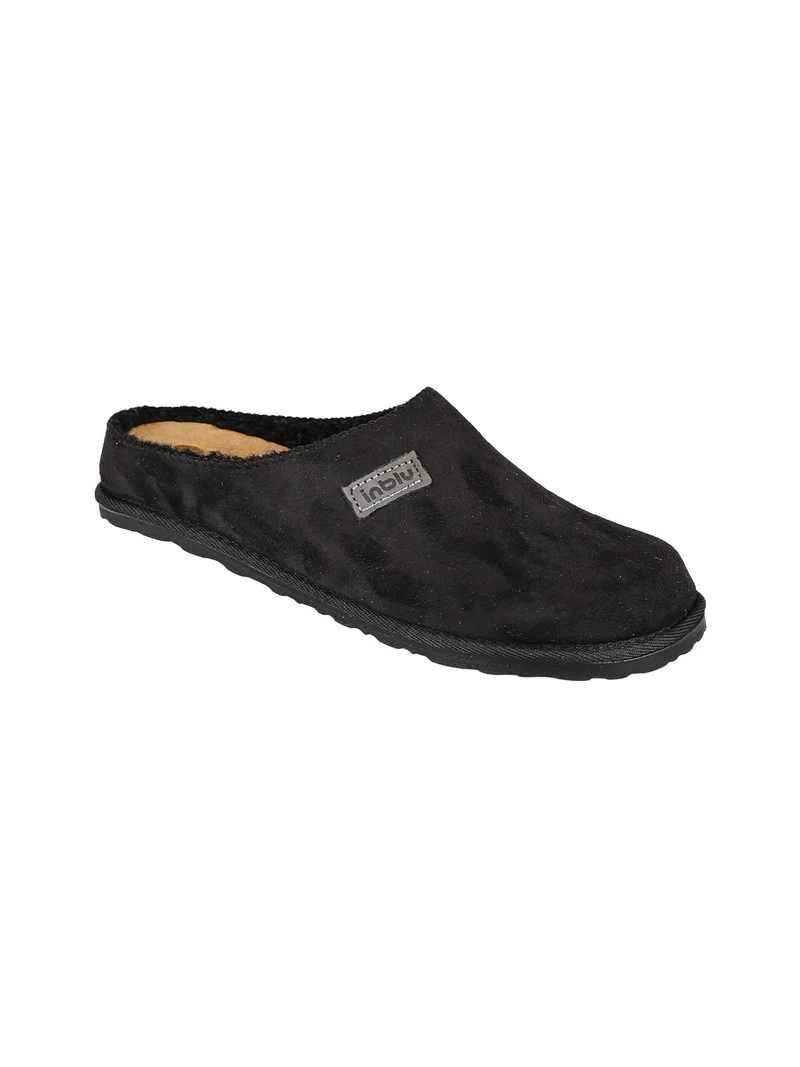Pantofole donna invernali scamosciate - nero