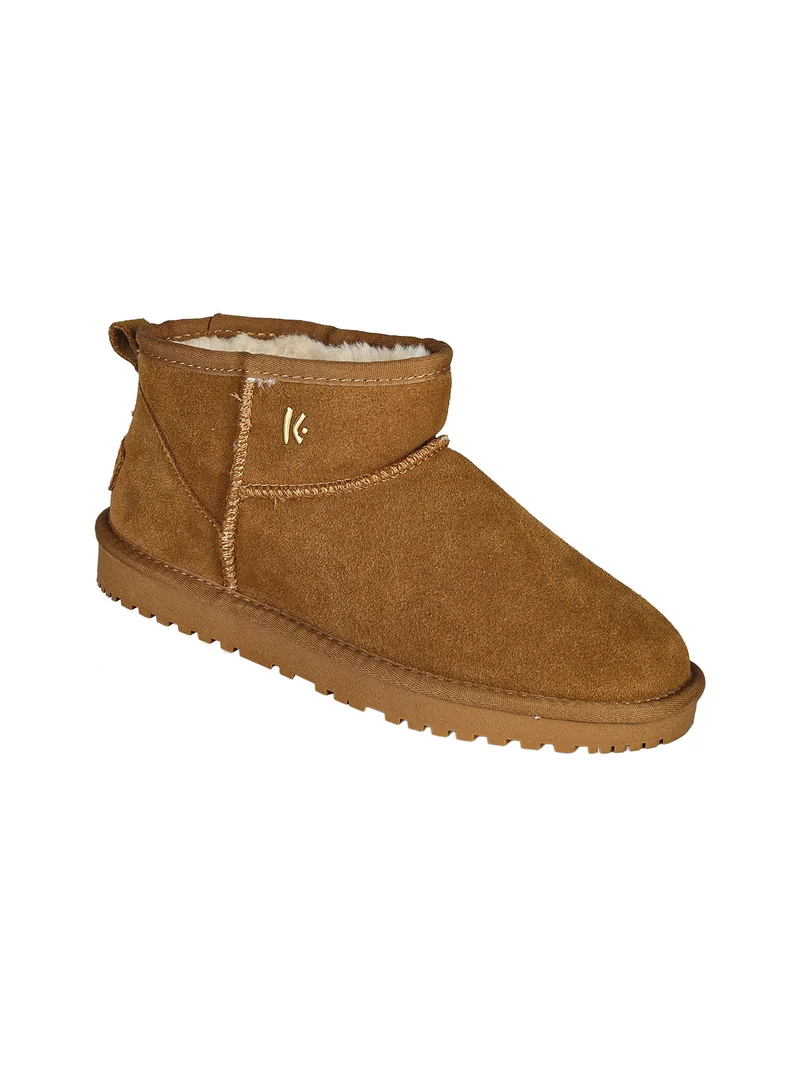 Stivaletti donna mammut in pelle - cammello