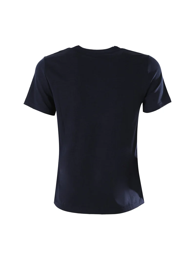 T-shirt girocollo da donna - blu scuro