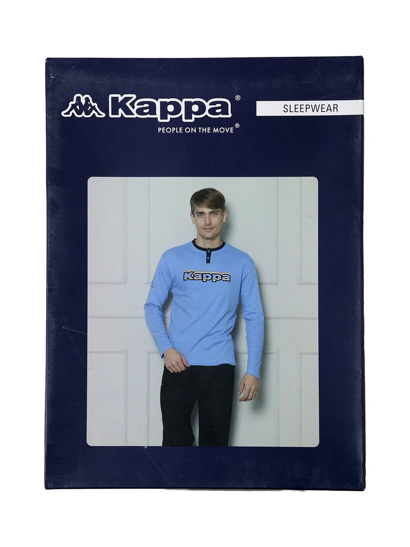 Pigiama da uomo in misto cotone interlock con logo - bordeaux