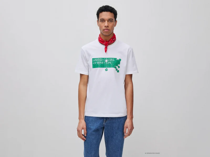 Baumwoll-T-Shirt mit Logo