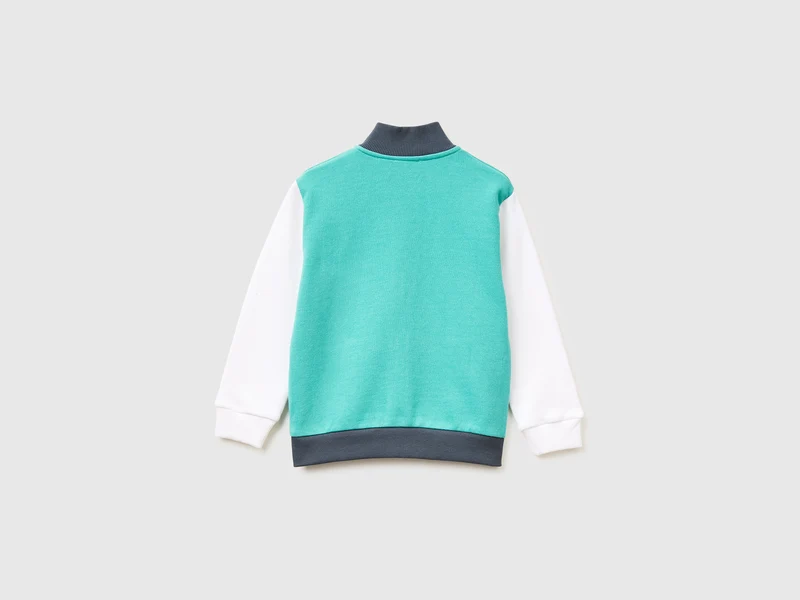 Sweatshirt aus Bio-Baumwolle mit Reißverschluss