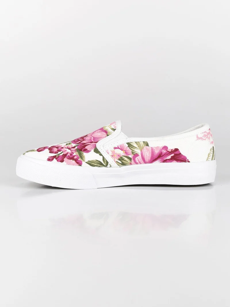 Scarpe slip on in tela - bianco