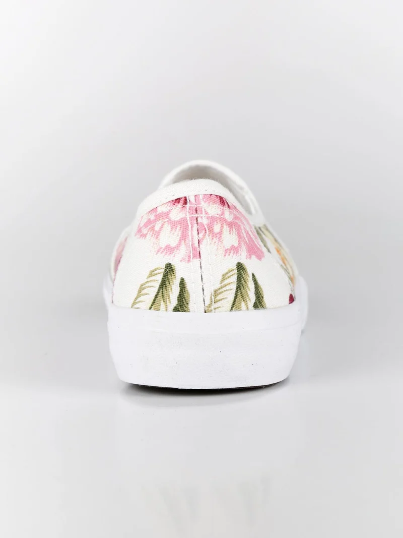Scarpe slip on in tela - bianco