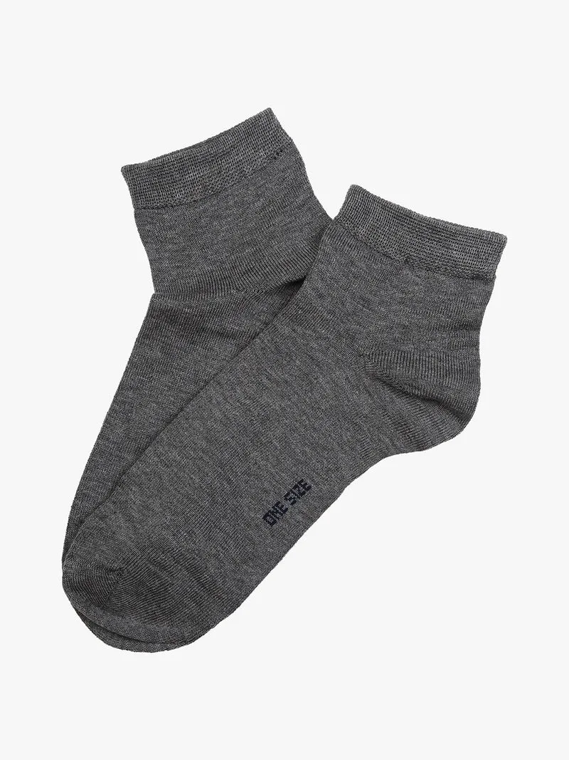 Calze corte da donna in cotone mercerizzato - grigio