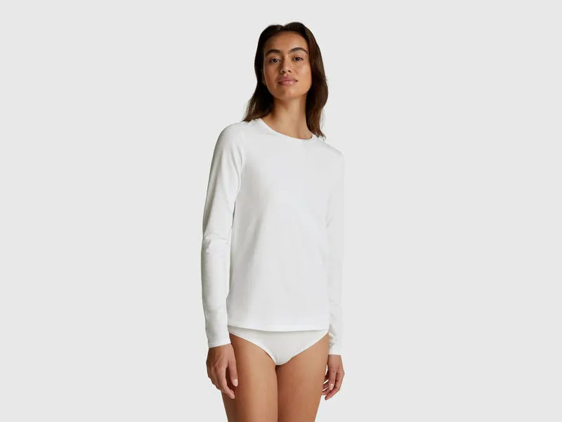 Langarm-T-Shirt aus superelastischer Baumwolle