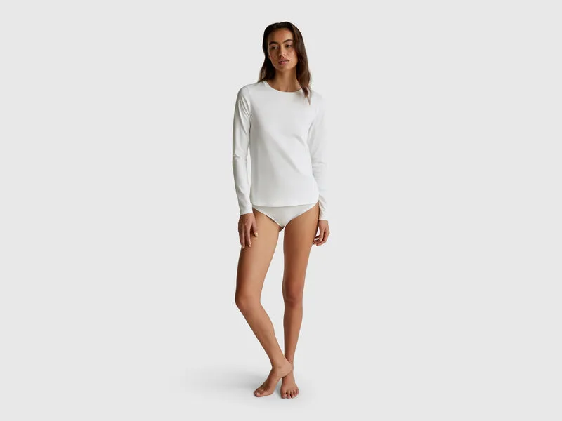 Langarm-T-Shirt aus superelastischer Baumwolle