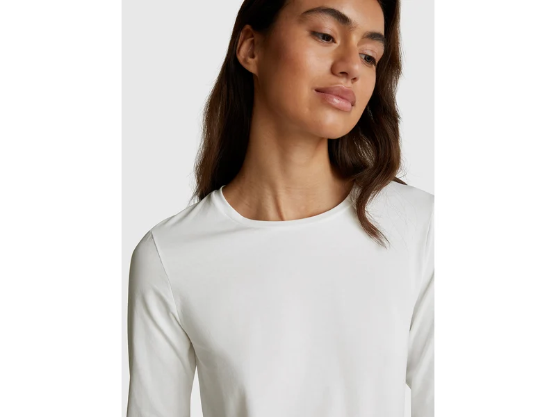 Langarm-T-Shirt aus superelastischer Baumwolle