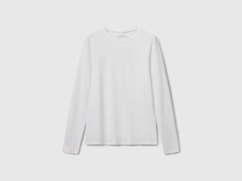 Langarm-T-Shirt aus superelastischer Baumwolle