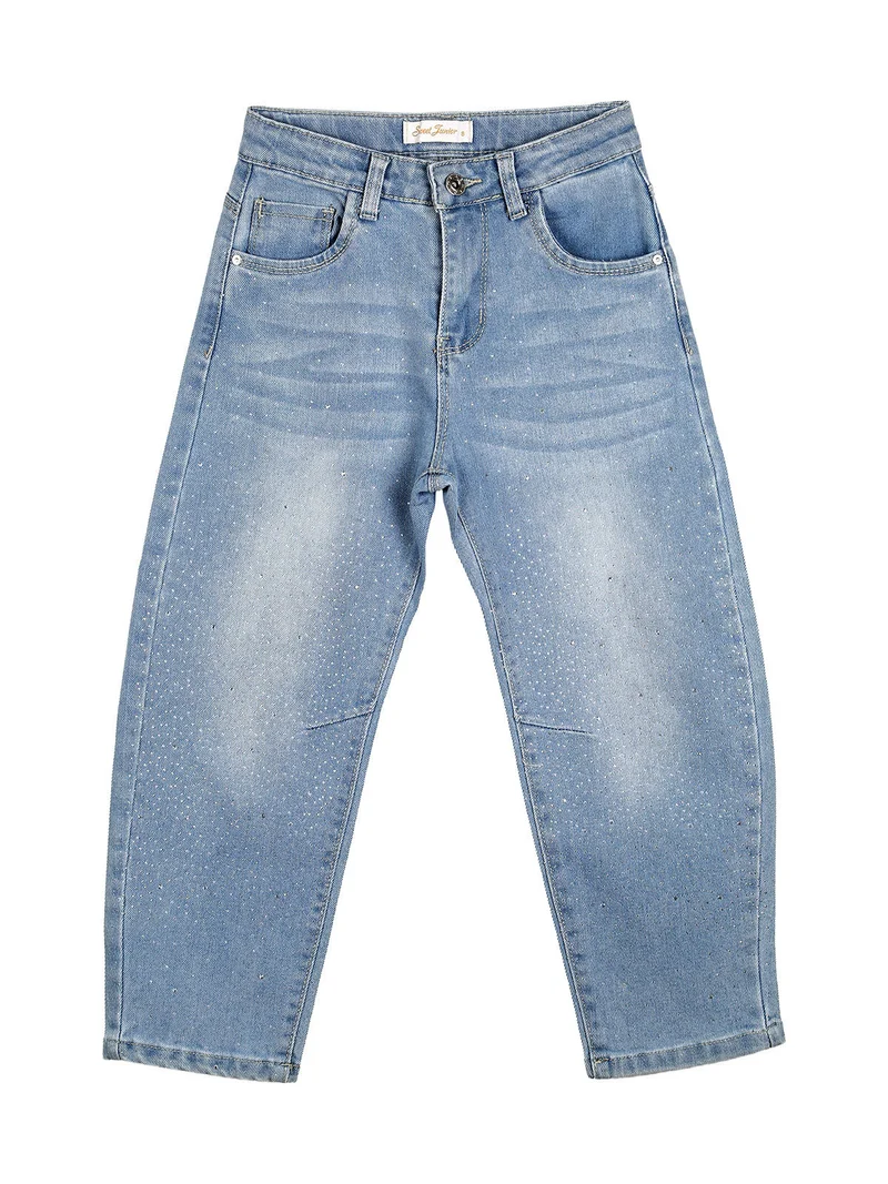 Jeans balloon da bambina con strass - jeans