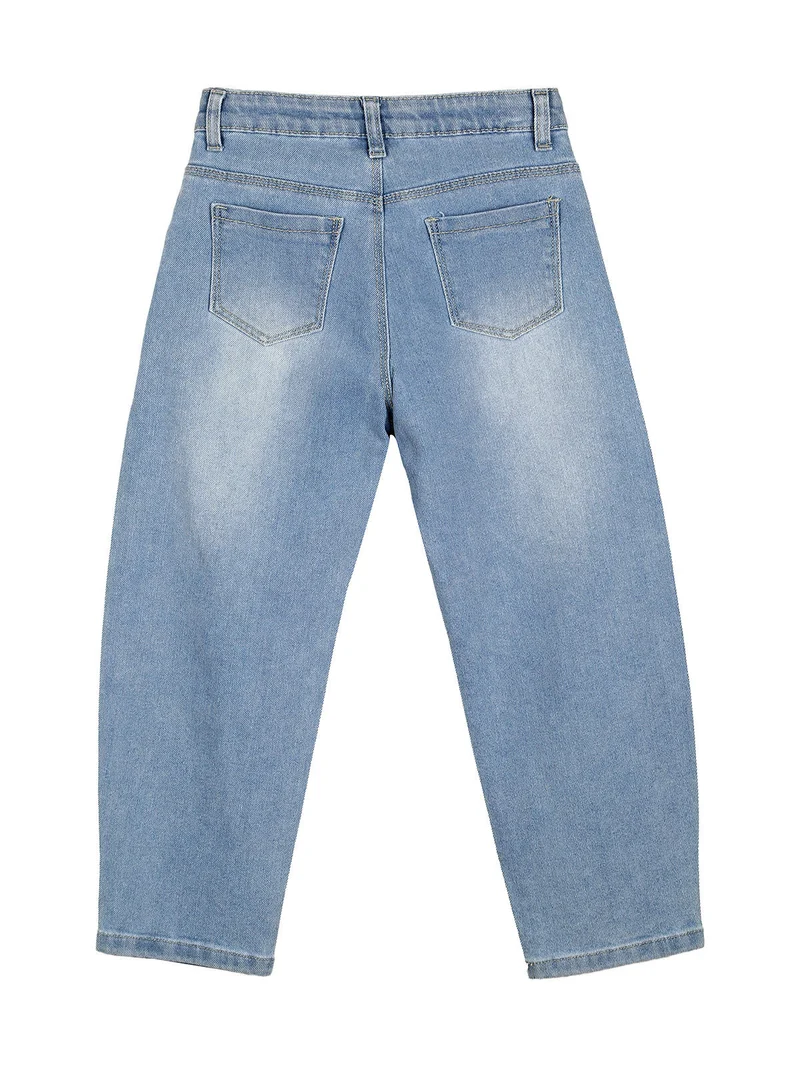 Jeans balloon da bambina con strass - jeans