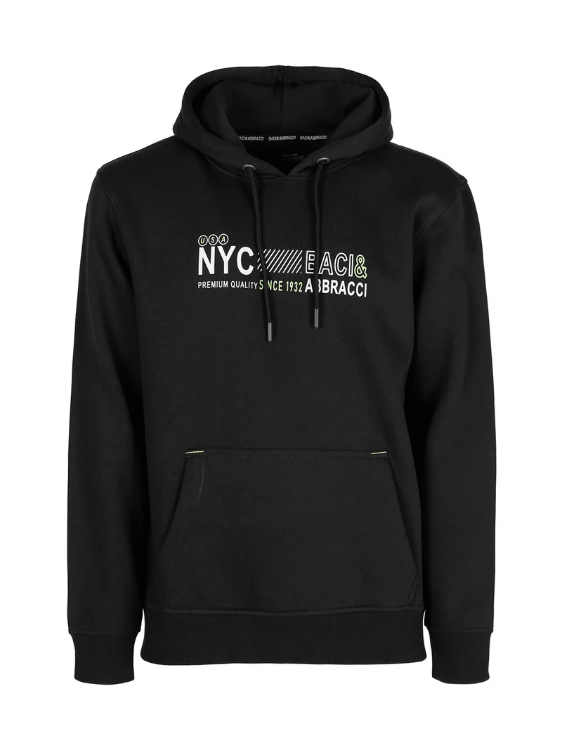 Felpa da uomo con cappuccio - nero