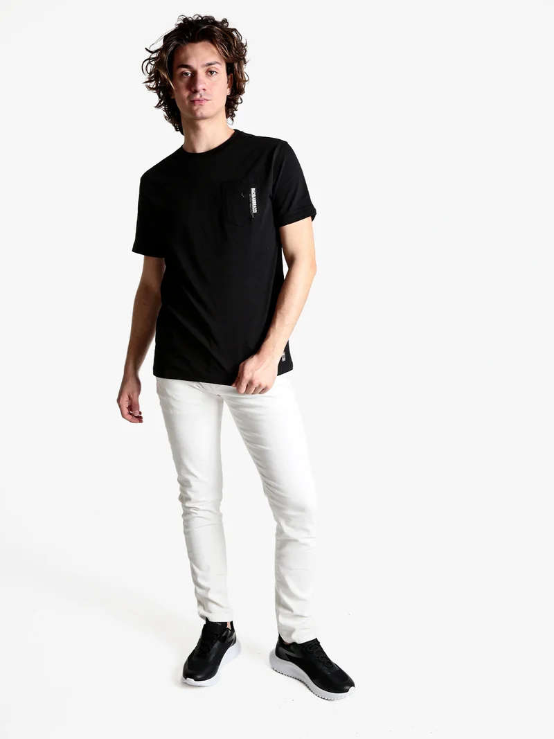Jeans da uomo slim fit a vita bassa - bianco