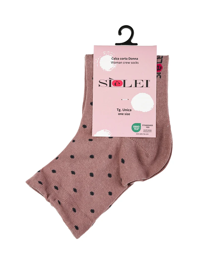 Calze corte da donna a pois - lilla