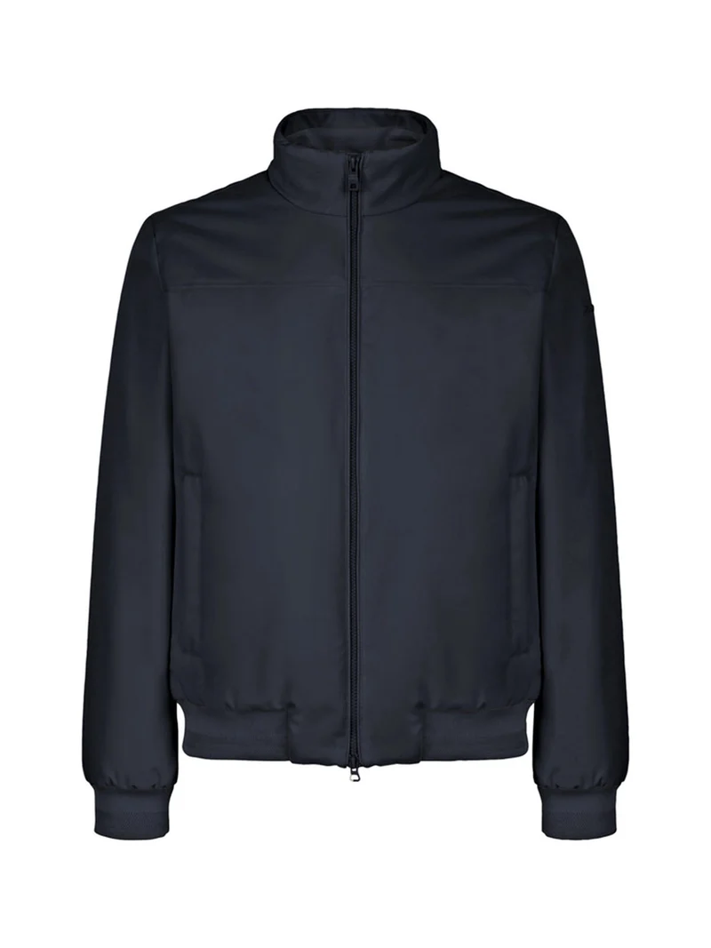 VINCIT Giacca imperbeabile da uomo con zip - blu scuro