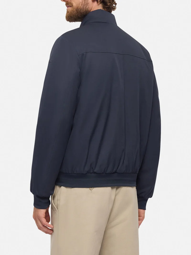 VINCIT Giacca imperbeabile da uomo con zip - blu scuro