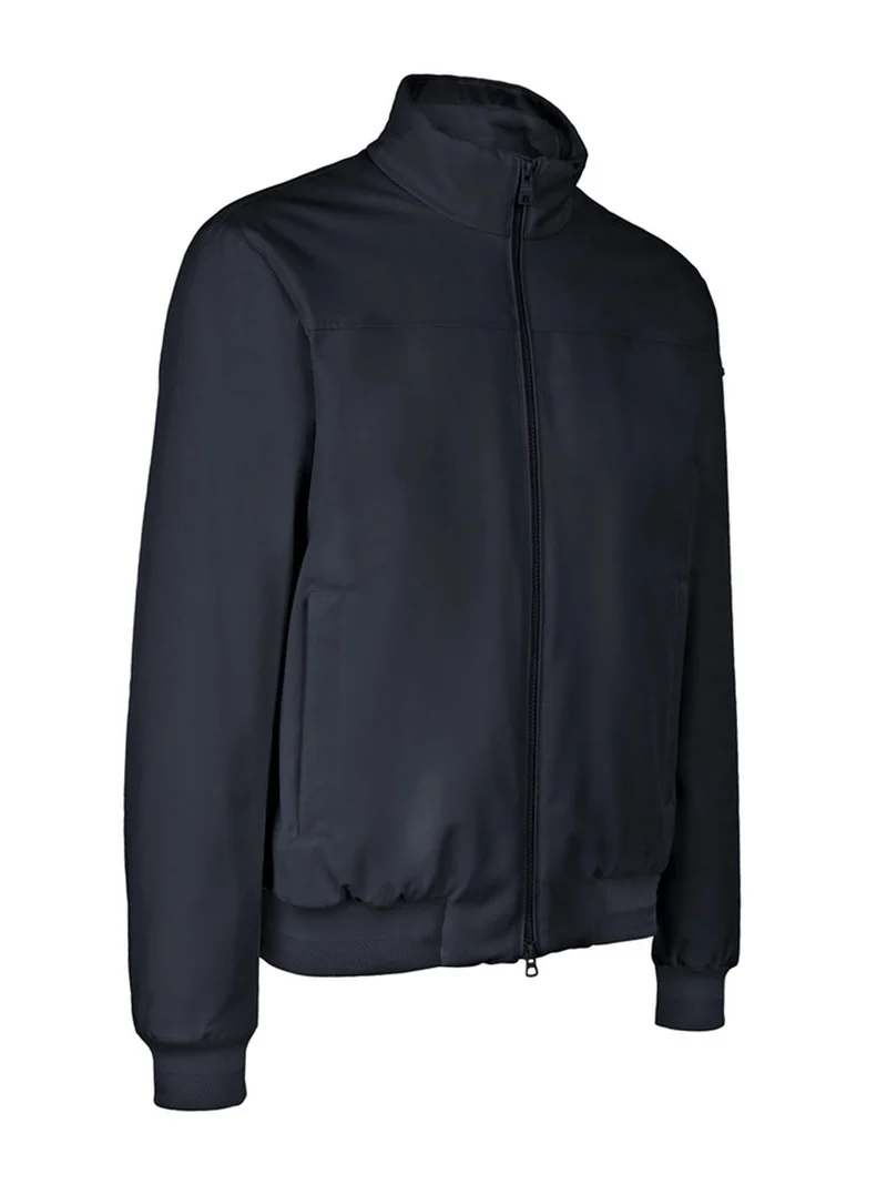 VINCIT Giacca imperbeabile da uomo con zip - blu scuro