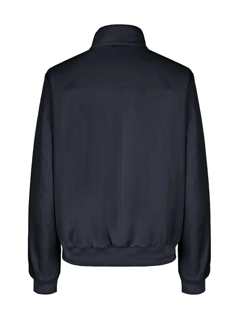 VINCIT Giacca imperbeabile da uomo con zip - blu scuro