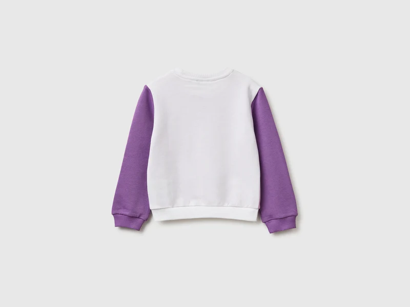 Sweatshirt mit Glitzer-Logodruck
