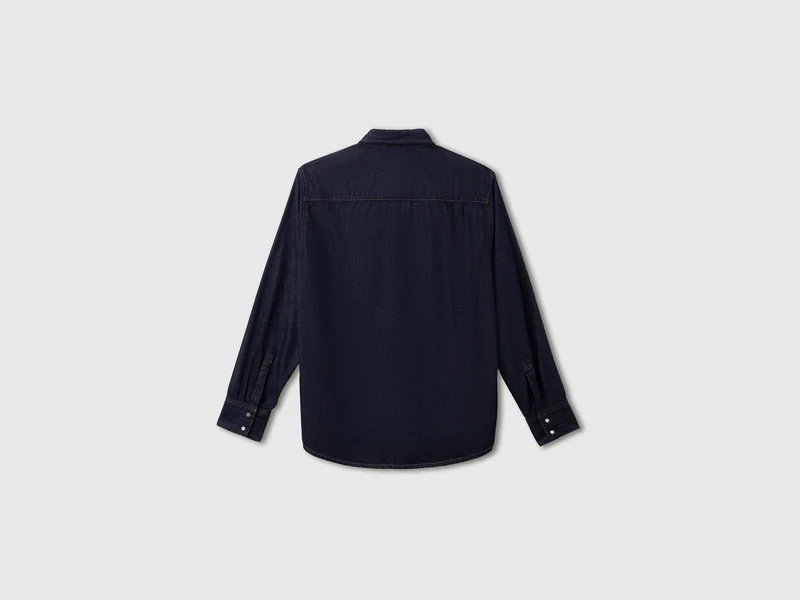 Dunkelblaues Westernhemd aus Denim