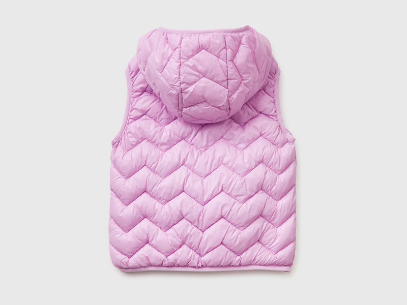 Ärmellose Daunenjacke mit Kapuze