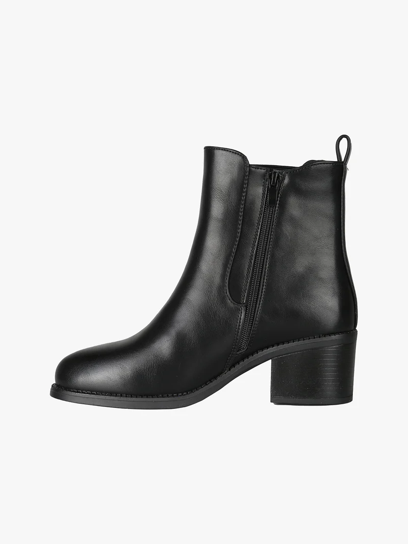 Stivaletti donna chelsea con tacco - nero