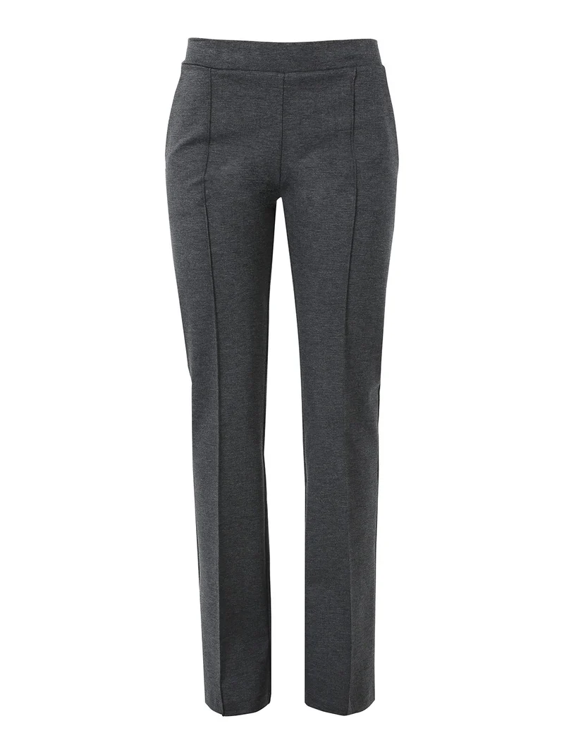 Completo elegante da donna con blazer e pantaloni con finale a zampa - grigio