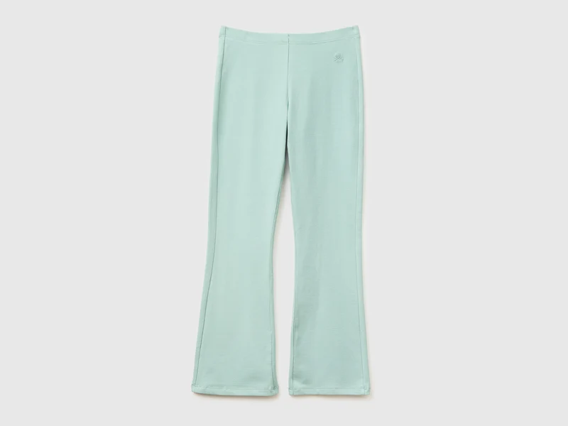 Leggings aus Stretch-Baumwolle mit ausgestelltem Bein