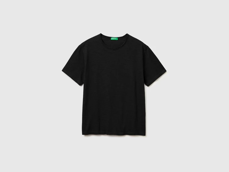 T-Shirt aus geflammter Baumwolle