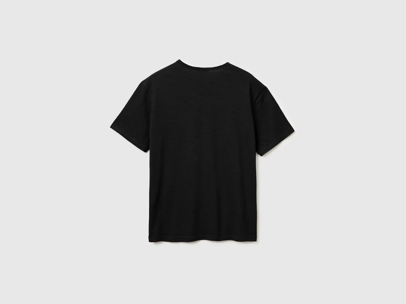 T-Shirt aus geflammter Baumwolle