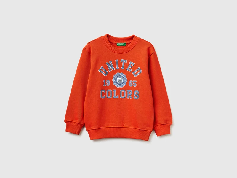 Sweatshirt aus Bio-Baumwolle mit Logodruck