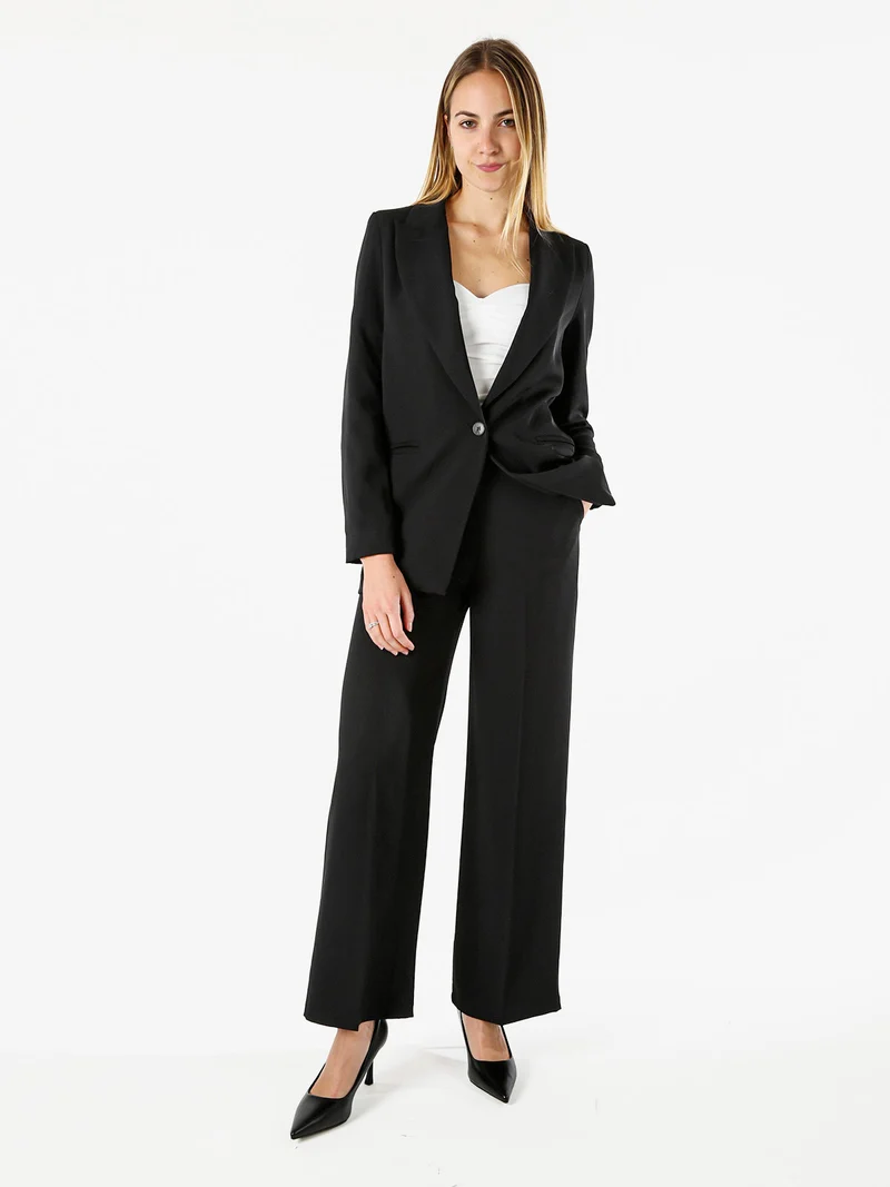 Completo elegante da donna con giacca e pantaloni - nero