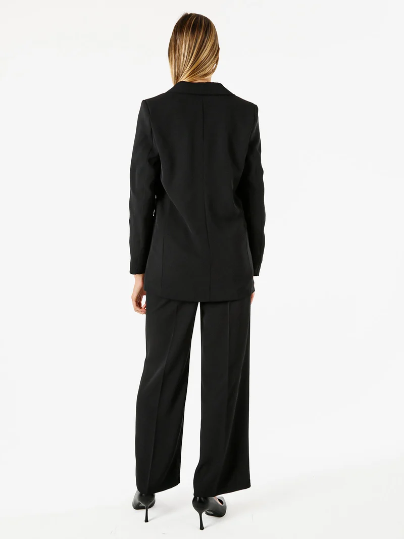 Completo elegante da donna con giacca e pantaloni - nero