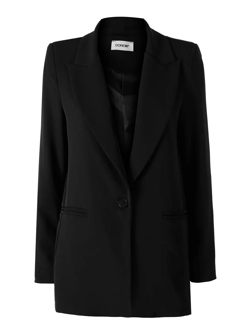 Completo elegante da donna con giacca e pantaloni - nero